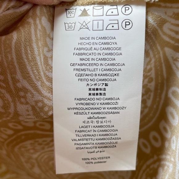 Michael by Michael Kors Paisley Print Ruffled Sleeve Top sz 0X - Picture 7 of 11